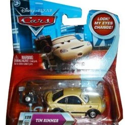 Cars (Disney) Disney / Pixar CARS Movie 1:55 Die Cast Tim Rimmer #129 W/ Lenticular Eyes!
