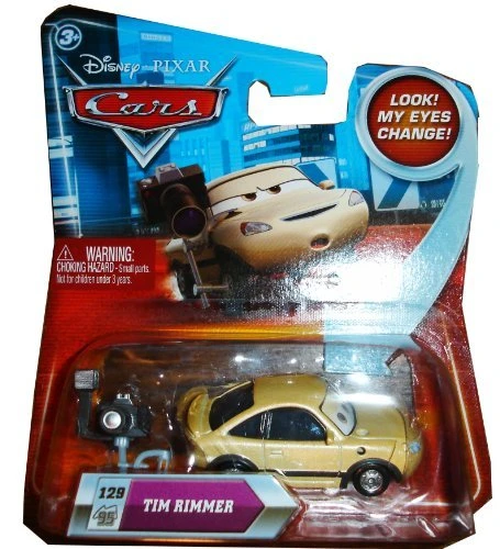 Cars (Disney) Disney / Pixar CARS Movie 1:55 Die Cast Tim Rimmer #129 W/ Lenticular Eyes! 3 Cars (Disney) Disney / Pixar CARS Movie 1:55 Die Cast Tim Rimmer #129 W/ Lenticular Eyes!