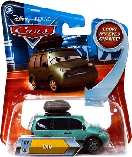 Cars (Disney) Disney / Pixar CARS Movie 1:55 Die Cast Van #61 W/ Lenticular Eyes! 3 Cars (Disney) Disney / Pixar CARS Movie 1:55 Die Cast Van #61 W/ Lenticular Eyes!