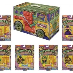 Shelf Wear - Playmates Teenage Mutant Ninja Turtles TMNT Retro Rotocast Sewer Lair Set Of 6 Action Figure