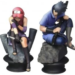 Megahouse Naruto Shippuden Sasuke And Sakura Chesspiece Collection Set Of 2 Pieces