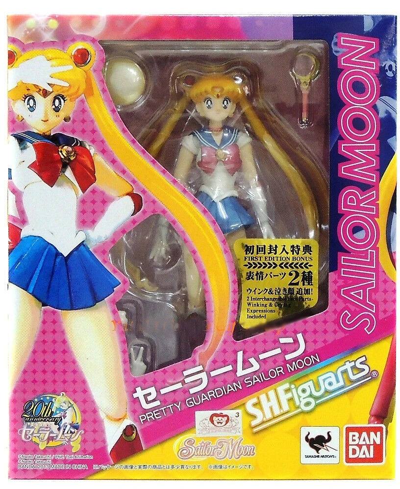 Bandai S.H. Figuarts Sailor Moon With Luna Action Figure 1st Edition W/ Bonus Face 9 Bandai S.H. Figuarts Sailor Moon With Luna Action Figure 1st Edition W/ Bonus Face