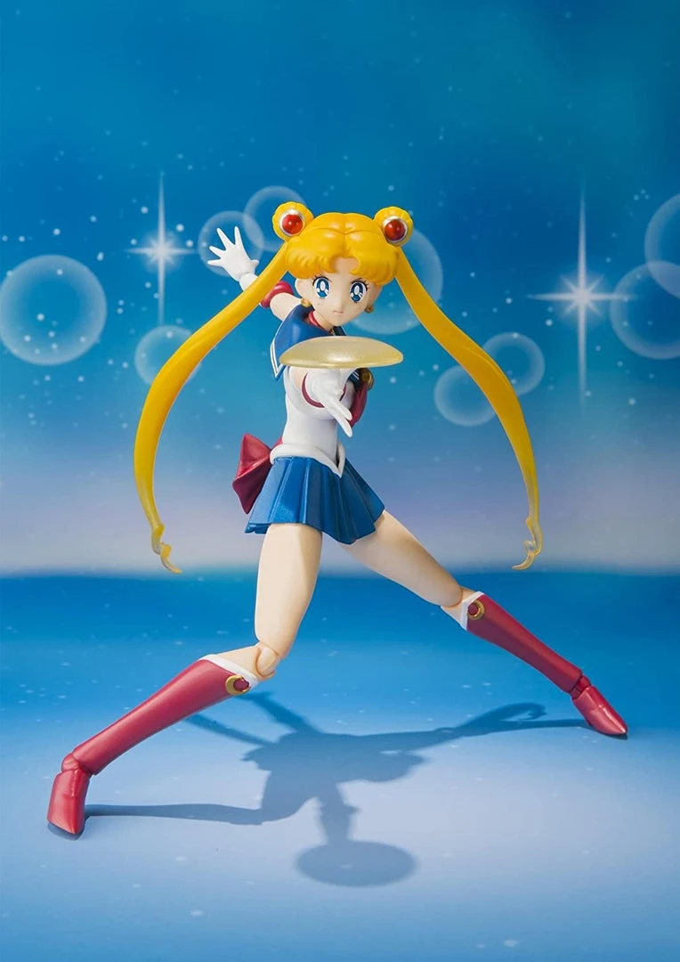 Bandai S.H. Figuarts Sailor Moon With Luna Action Figure 1st Edition W/ Bonus Face 7 Bandai S.H. Figuarts Sailor Moon With Luna Action Figure 1st Edition W/ Bonus Face
