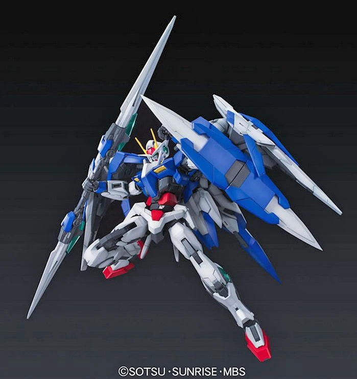 Bandai Gundam 1/100 MG 00 GN-0000+GNR-010 OO Raiser Celestial Being Model Kit 4 Bandai Gundam 1/100 MG 00 GN-0000+GNR-010 OO Raiser Celestial Being Model Kit