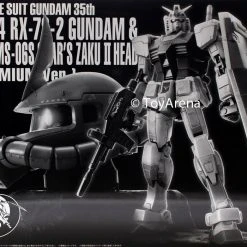 Bandai Gundam 1/144 Rx-78-2 Gundam & 1/35 MS-06S Char's Zaku II Head Premium Ver 35th Model Kit Exclusive