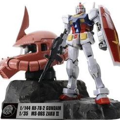 Bandai Gundam 1/144 Rx-78-2 Gundam & 1/35 MS-06S Char's Zaku II Head Premium Ver 35th Model Kit Exclusive