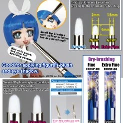 God Hand Godhand GH-EBRSP-DG Brushwork PRO Hobby Dry-Brushing Extra Fine Paint Brush For Plastic Model Kit