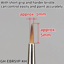 God Hand Godhand GH-EBRSYP-KH Brushwork Short Grip Sharp Point Fine Paint Brush For Plastic Model Kit