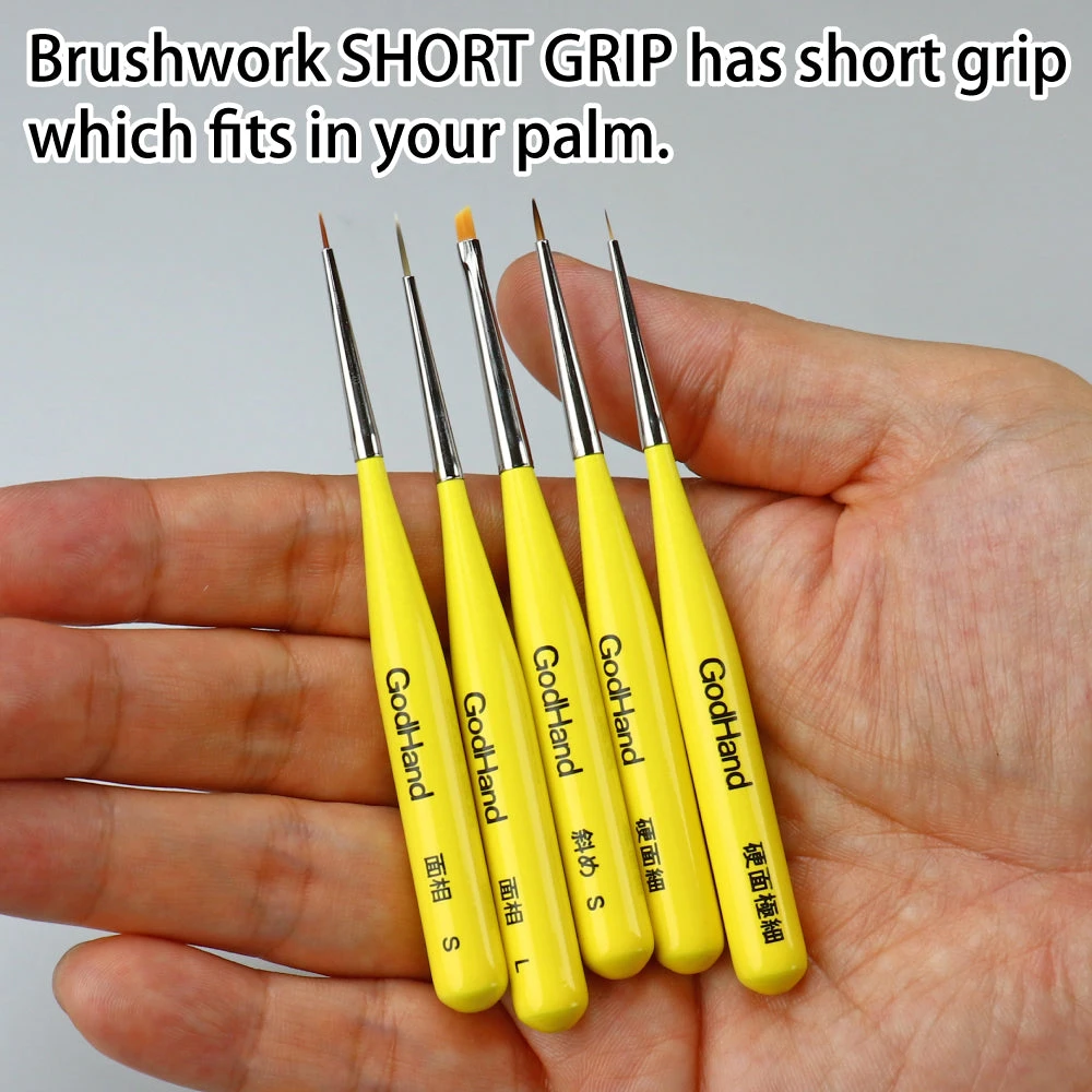 God Hand Godhand GH-EBRSYP-ML Brushwork Short Grip Point Brush L Paint Brush For Plastic Model Kit Other Model Kits/ Accessories 6 God Hand Godhand GH-EBRSYP-ML Brushwork Short Grip Point Brush L Paint Brush For Plastic Model Kit Other Model Kits/ Accessories