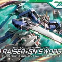 Bandai Gundam 1/144 HG 00 #54 GN-0000 + GNR-010 00 Raiser Gundam + GN Sword III Model Kit