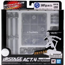 Bandai Tamashii Stage Act 4 For Humanoid Clear Stand Pack Of 3 Base / Stands