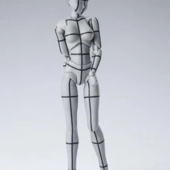 Bandai S.H. Figuarts Woman Female Body Chan (Wireframe) Gray Color Ver. Action Figure S. H. Figuarts