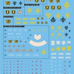 Bandai Gundam Decal #54 For 1/100 1/144 MG Master Grade HG High Grade MS Gundam 0080 Series Zeon Water Slide/Transfer Decals