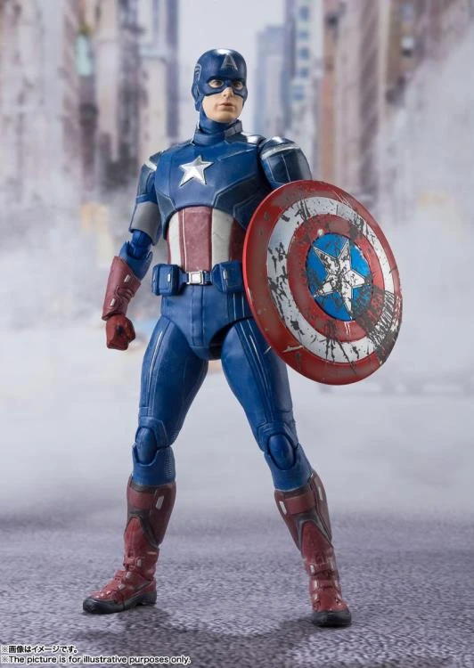 Bandai S. H. Figuarts S.H. Figuarts Avengers Captain America (Avengers Assemble Edition) Action Figure 3 Bandai S. H. Figuarts S.H. Figuarts Avengers Captain America (Avengers Assemble Edition) Action Figure