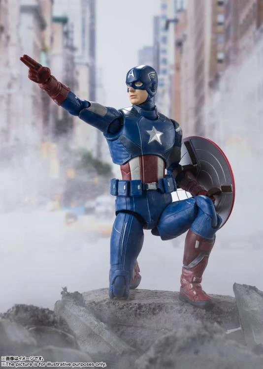 Bandai S. H. Figuarts S.H. Figuarts Avengers Captain America (Avengers Assemble Edition) Action Figure 5 Bandai S. H. Figuarts S.H. Figuarts Avengers Captain America (Avengers Assemble Edition) Action Figure