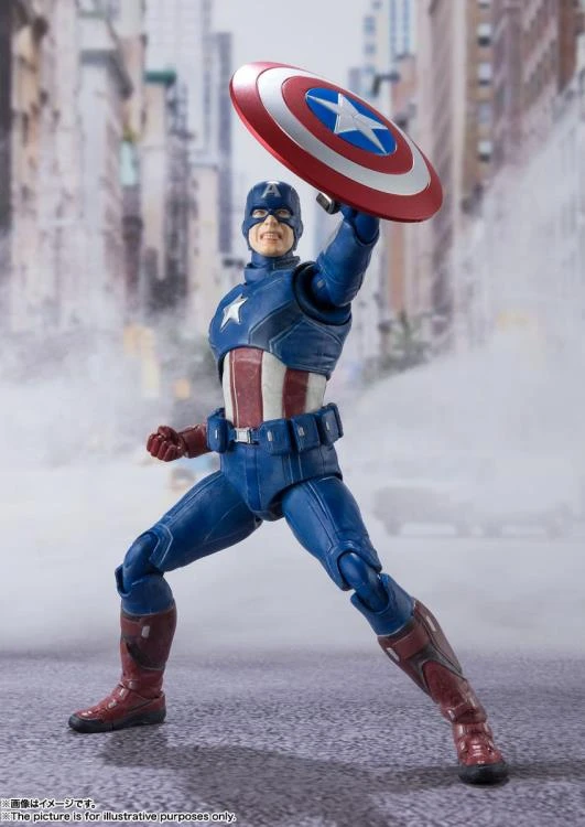Bandai S. H. Figuarts S.H. Figuarts Avengers Captain America (Avengers Assemble Edition) Action Figure 4 Bandai S. H. Figuarts S.H. Figuarts Avengers Captain America (Avengers Assemble Edition) Action Figure