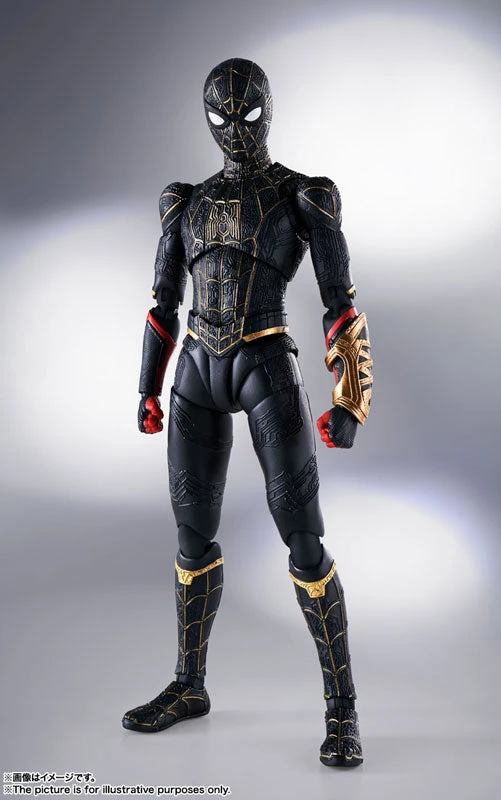 Bandai S.H. Figuarts Spiderman: No Way Home Spider-man Black And Gold Suit (Special Set) Action Figure S. H. Figuarts 3 Bandai S.H. Figuarts Spiderman: No Way Home Spider-man Black And Gold Suit (Special Set) Action Figure S. H. Figuarts