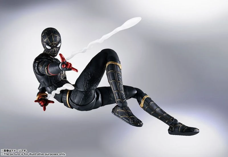 Bandai S.H. Figuarts Spiderman: No Way Home Spider-man Black And Gold Suit (Special Set) Action Figure S. H. Figuarts 5 Bandai S.H. Figuarts Spiderman: No Way Home Spider-man Black And Gold Suit (Special Set) Action Figure S. H. Figuarts
