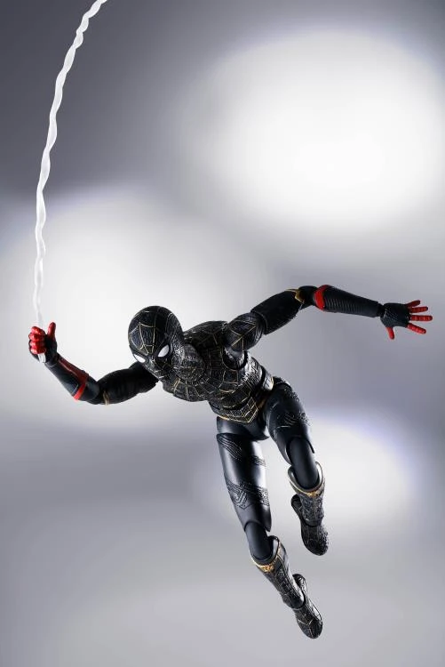 Bandai S.H. Figuarts Spiderman No Way Home Spider-Man Black And Gold Suit Action Figure (JP Ver) 8 Bandai S.H. Figuarts Spiderman No Way Home Spider-Man Black And Gold Suit Action Figure (JP Ver)