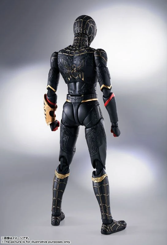 Bandai S.H. Figuarts Spiderman: No Way Home Spider-man Black And Gold Suit (Special Set) Action Figure S. H. Figuarts 4 Bandai S.H. Figuarts Spiderman: No Way Home Spider-man Black And Gold Suit (Special Set) Action Figure S. H. Figuarts