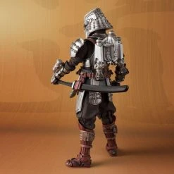 Bandai Tamashii Nations Movie Realization Star Wars The Mandalorian (Beskar Armor) & Grogu Mei Sho Ronin Mandalorian Action Figure