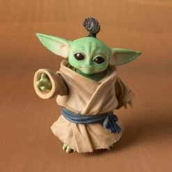 Bandai Tamashii Nations Movie Realization Star Wars The Mandalorian (Beskar Armor) & Grogu Mei Sho Ronin Mandalorian Action Figure