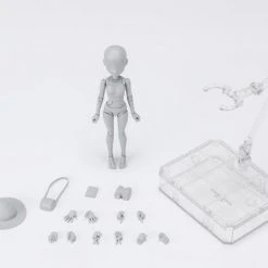Bandai S.H. Figuarts Woman Girl Female Body Chan (Ken Sugimori Edition ) DX Gray Action Figure S. H. Figuarts