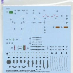 Bandai Evangelion Decal #1 For RG Eva Unit-01 Test Type And Unit-00 DX Positron Cannon Set Water Slide/Transfer Decals 2-Pack Model Kit Decals