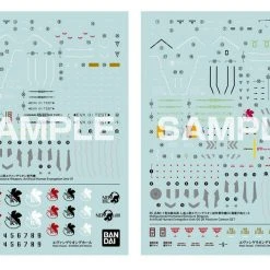 Bandai Evangelion Decal #1 For RG Eva Unit-01 Test Type And Unit-00 DX Positron Cannon Set Water Slide/Transfer Decals 2-Pack Model Kit Decals
