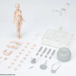 Bandai S.H. Figuarts Woman Female Body Chan DX (Yabuki Kentaro Ver.) Pale Orange Color Ver. Action Figure S. H. Figuarts