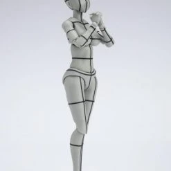 Bandai S.H. Figuarts Woman Female Body Chan (Yabuki Kentaro Ver.) Wireframe Gray Color Ver. Action Figure