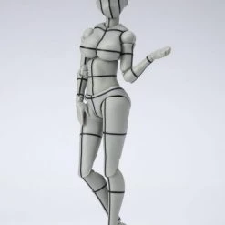 Bandai S.H. Figuarts Woman Female Body Chan (Yabuki Kentaro Ver.) Wireframe Gray Color Ver. Action Figure