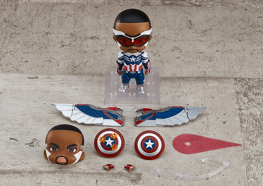Good Smile Company Nendoroid #1618-DX Captain America (Sam Wilson) The Falcon And The Winter Soldier Nendoroid Series 3 Good Smile Company Nendoroid #1618-DX Captain America (Sam Wilson) The Falcon And The Winter Soldier Nendoroid Series