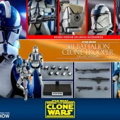 Hot Toys 1/6 Star Wars The Clone Wars 501st Battalion Clone Trooper (Deluxe) Sixth Scale Figure TMS023