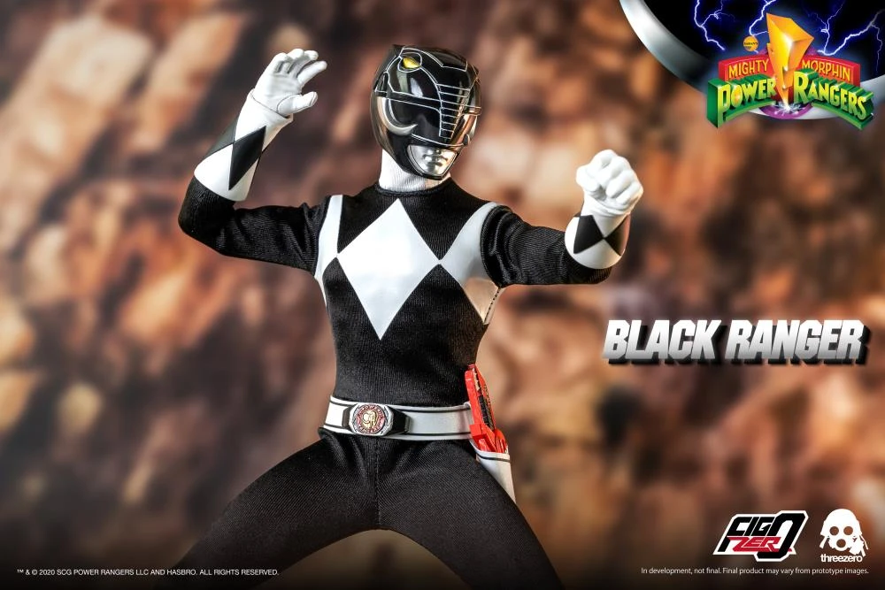 ThreeZero FigZero 1/6 Mighty Morphin Power Rangers Black Ranger Sixth Scale Figure 4 ThreeZero FigZero 1/6 Mighty Morphin Power Rangers Black Ranger Sixth Scale Figure