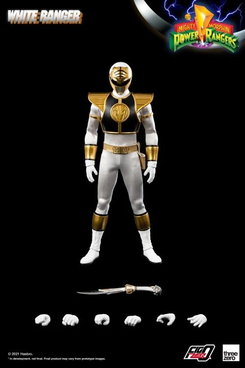 ThreeZero FigZero 1/6 Mighty Morphin Power Rangers White Ranger Sixth Scale Figure 3 ThreeZero FigZero 1/6 Mighty Morphin Power Rangers White Ranger Sixth Scale Figure