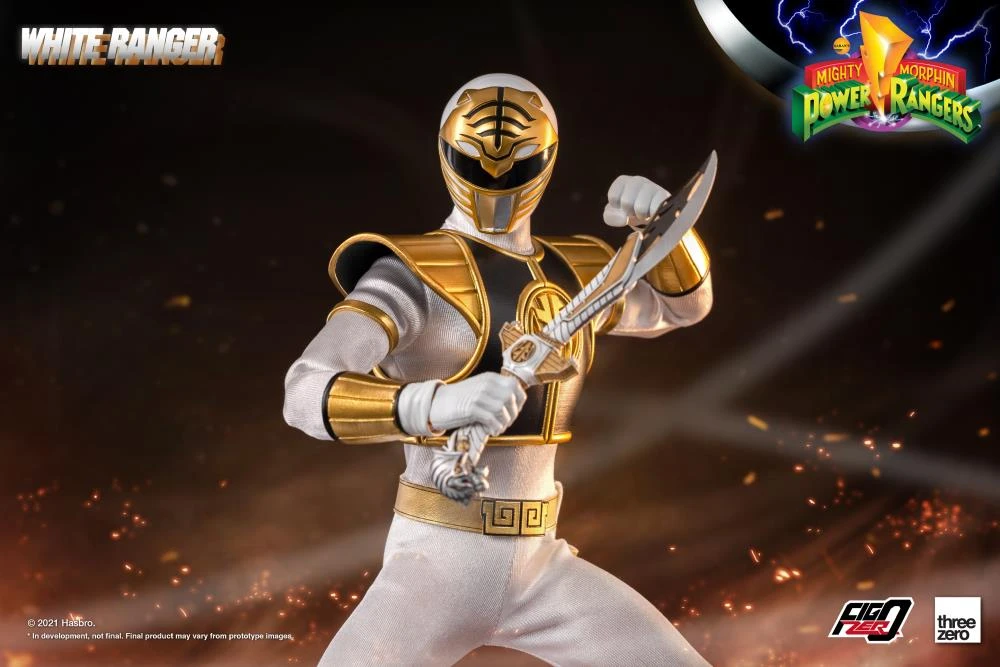 ThreeZero FigZero 1/6 Mighty Morphin Power Rangers White Ranger Sixth Scale Figure 6 ThreeZero FigZero 1/6 Mighty Morphin Power Rangers White Ranger Sixth Scale Figure