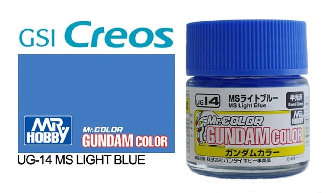 Mr. Hobby Mr. Color Gundam Color UG14 MS Light Blue Semi Gloss 10ml Bottle 4 Mr. Hobby Mr. Color Gundam Color UG14 MS Light Blue Semi Gloss 10ml Bottle