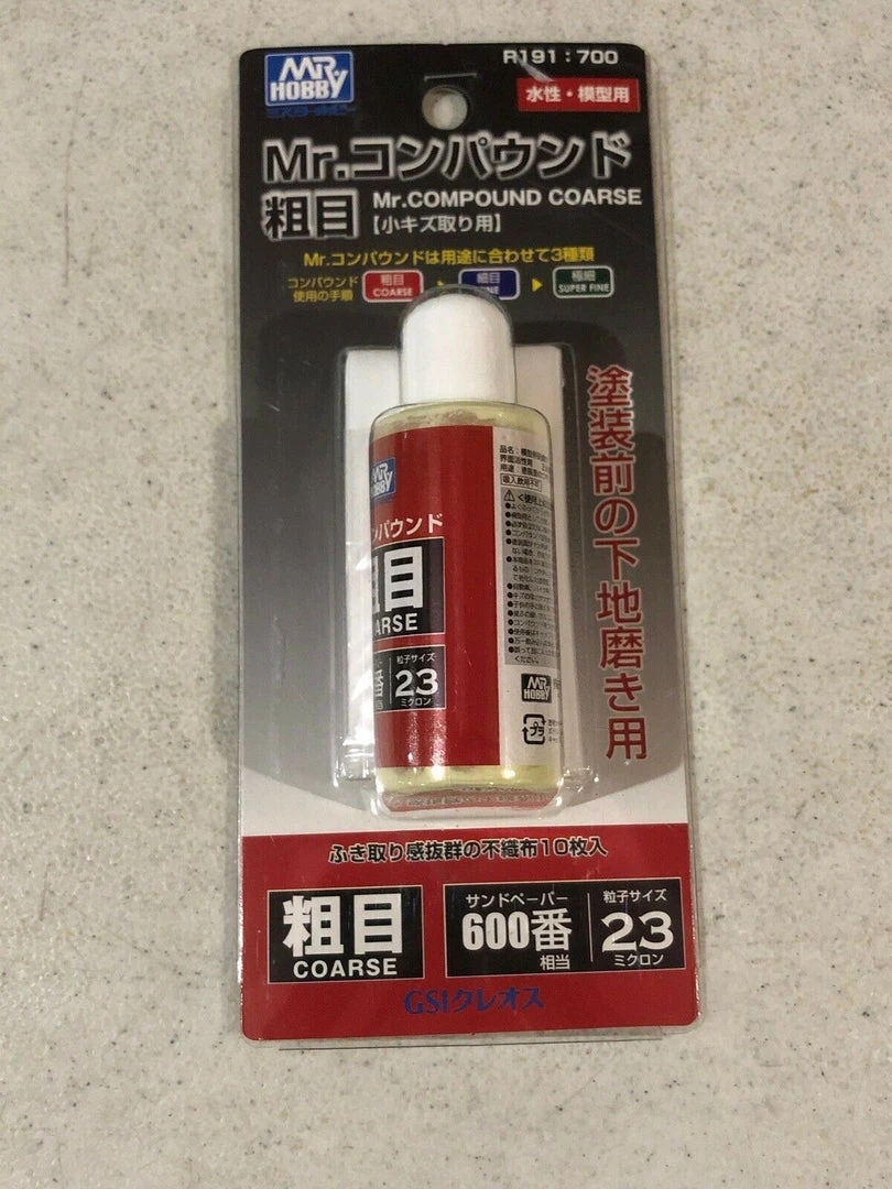 Paint And Model Supplies / Tools Mr. Hobby Mr. Compound Coarse 600 Gritt R191 4 Paint And Model Supplies / Tools Mr. Hobby Mr. Compound Coarse 600 Gritt R191