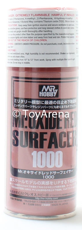 Other Model Kits/ Accessories Mr. Hobby Mr. Oxide Red Surfacer 1000 Spray 170ml B525 B-525 Model Kit 3 Other Model Kits/ Accessories Mr. Hobby Mr. Oxide Red Surfacer 1000 Spray 170ml B525 B-525 Model Kit