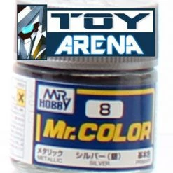 Mr. Hobby Mr. Color C8 Metallic Silver 10ml Bottle Paint And Model Supplies / Tools
