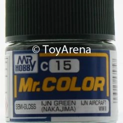 Mr. Hobby Mr. Color C15 Semi-Gloss IJN Green - Nakajima 10ml Bottle