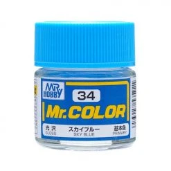 Paint And Model Supplies / Tools Mr. Hobby Mr. Color C34 Gloss Sky Blue 10ml Bottle