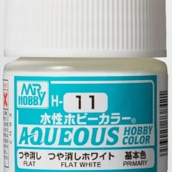 Mr. Hobby Aqueous Hobby Color H11 Flat White 10ml Bottle Paint And Model Supplies / Tools
