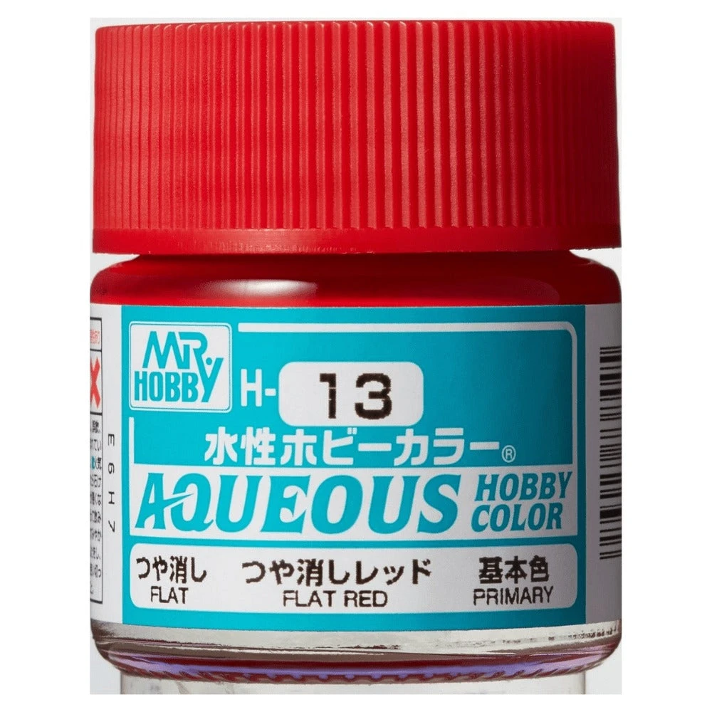 Mr. Hobby Aqueous Hobby Color H13 Flat Red 10ml Bottle 3 Mr. Hobby Aqueous Hobby Color H13 Flat Red 10ml Bottle