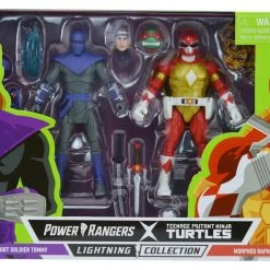 Hasbro Lightning Collection Mighty Morphin Power Rangers X Teenage Mutant Ninja Turtles Morphed Raphael & Foot Soldier Tommy Action Figure