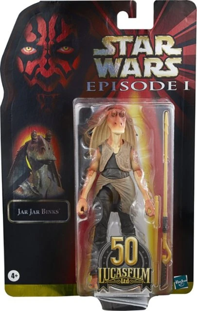 Hasbro Star Wars The Black Series Lucasfilm 50th Anniversary Episode I Jar Jar Binks 6 Inch Action Figure 4 Hasbro Star Wars The Black Series Lucasfilm 50th Anniversary Episode I Jar Jar Binks 6 Inch Action Figure