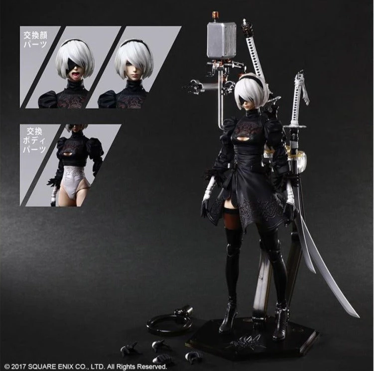 Square Enix NieR: Automata YoRHa No. 2 Type B 2B (Deluxe Version) Play Arts Kai Action Figure 3 Square Enix NieR: Automata YoRHa No. 2 Type B 2B (Deluxe Version) Play Arts Kai Action Figure