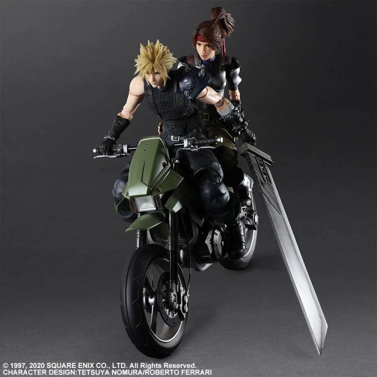 Square Enix Final Fantasy VII Remake Cloud, Jessie And Motorcycle Set Play Arts Kai Action Figure 4 Square Enix Final Fantasy VII Remake Cloud, Jessie And Motorcycle Set Play Arts Kai Action Figure