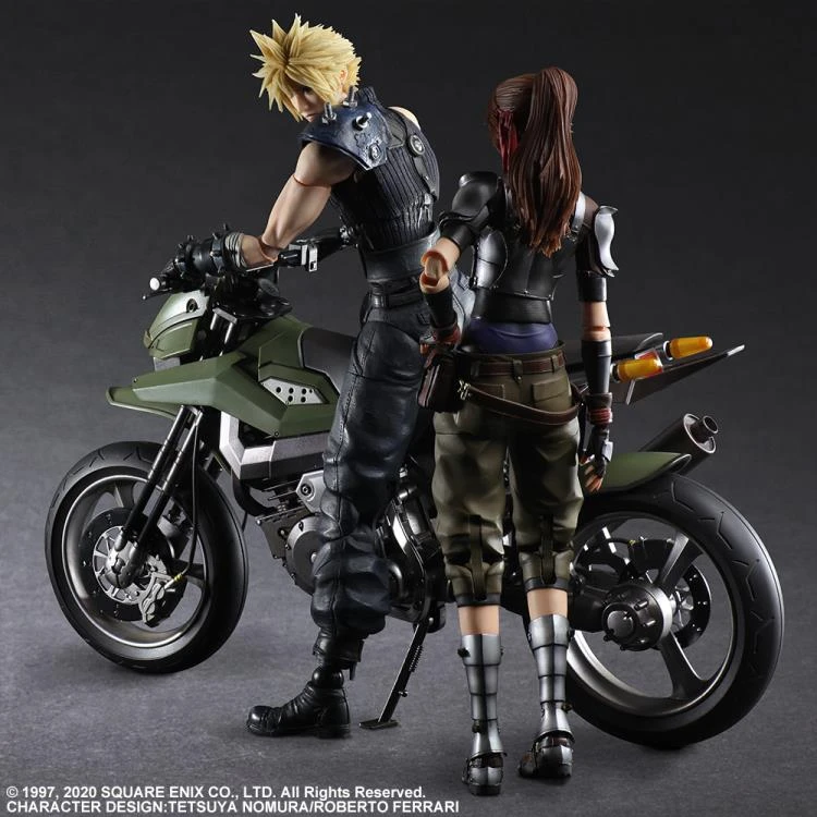 Square Enix Final Fantasy VII Remake Cloud, Jessie And Motorcycle Set Play Arts Kai Action Figure 5 Square Enix Final Fantasy VII Remake Cloud, Jessie And Motorcycle Set Play Arts Kai Action Figure